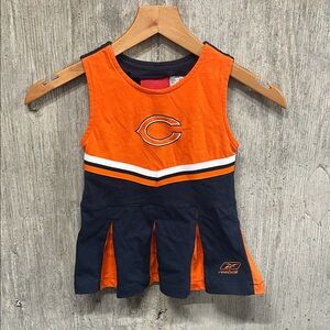 Reebok Kids Chicago Bears Orange and Navy Cheerleading Dress